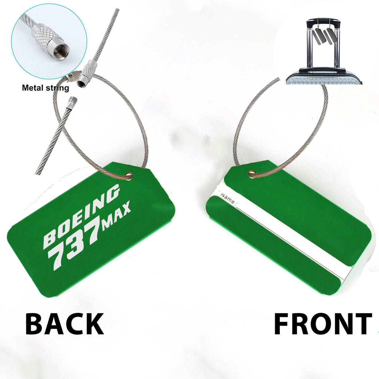 Boeing 737Max Designed Fashion Metal Luggage Tags