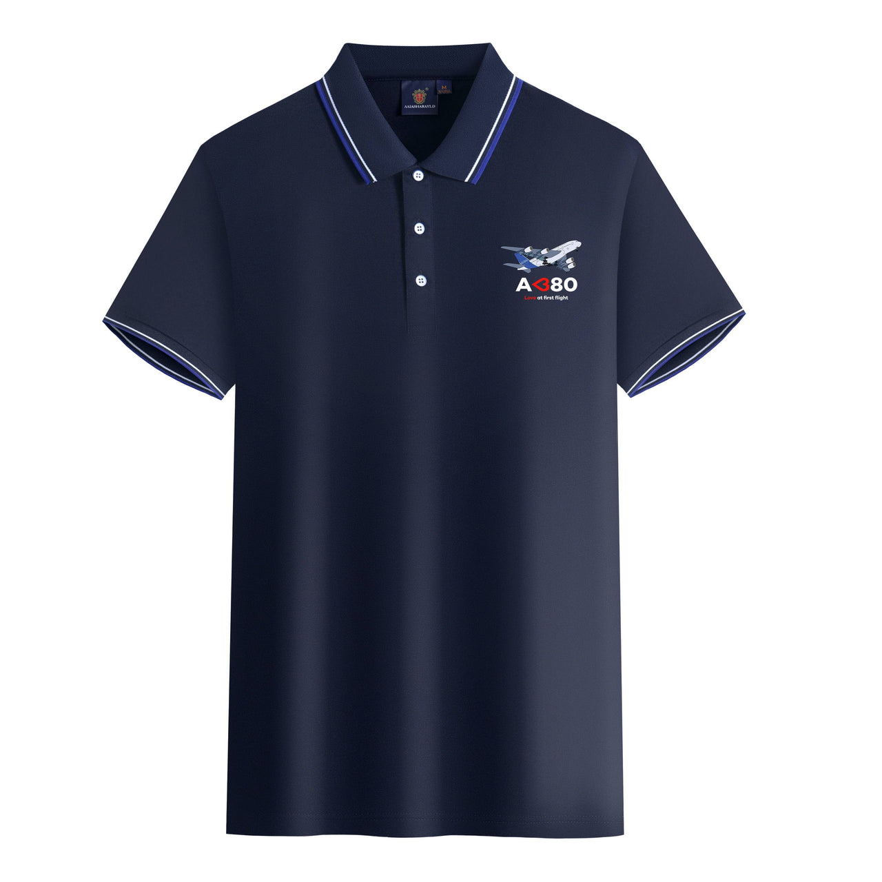 Airbus A380 Love at first flight Designed Stylish Polo T-Shirts