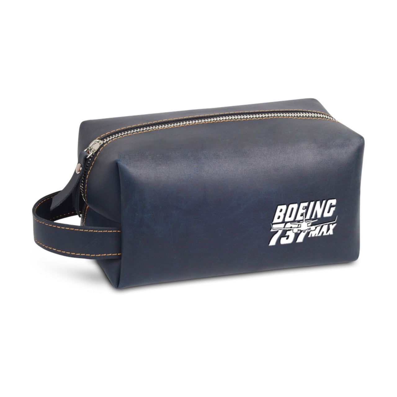 Amazing 737 Max Designed Leather Clutch Toiletry Bag