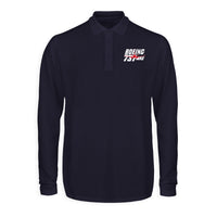 Thumbnail for Amazing Boeing 737 Max Designed Long Sleeve Polo T-Shirts