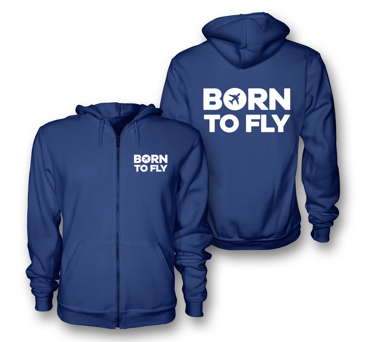 Born To Fly Special Designed Zipped Hoodies