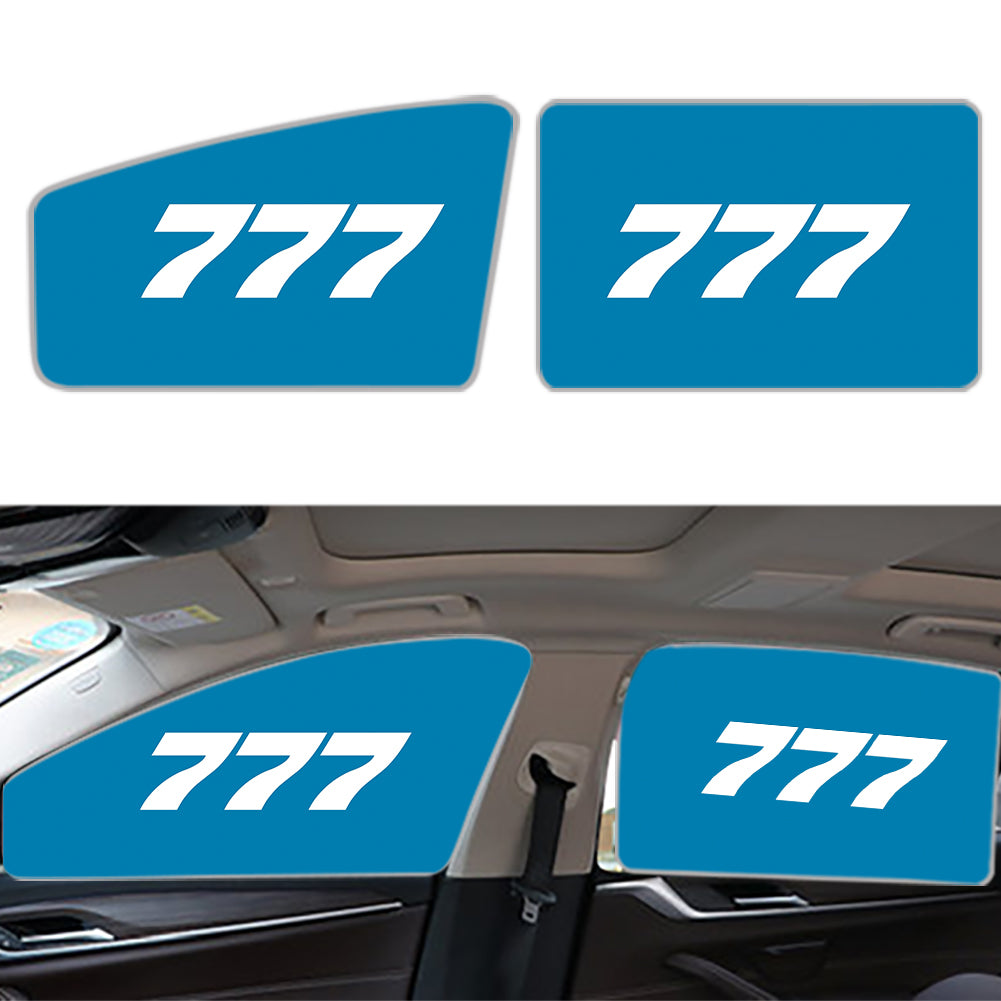 777 Flat Text Designed Car Sun Shade (Side window)