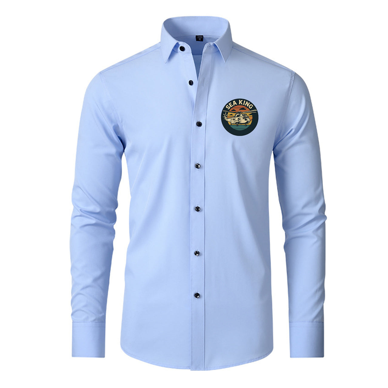 Sea King Helicopter Designed Long Sleeve Shirts