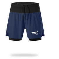 Thumbnail for Airbus A320 Printed Designed Quick Dry Fitness Shorts