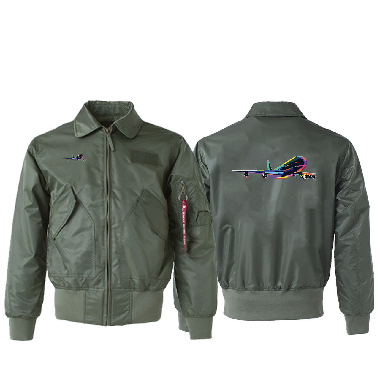 Multicolor Airplane Designed Embroidered Patch Attachable Jackets