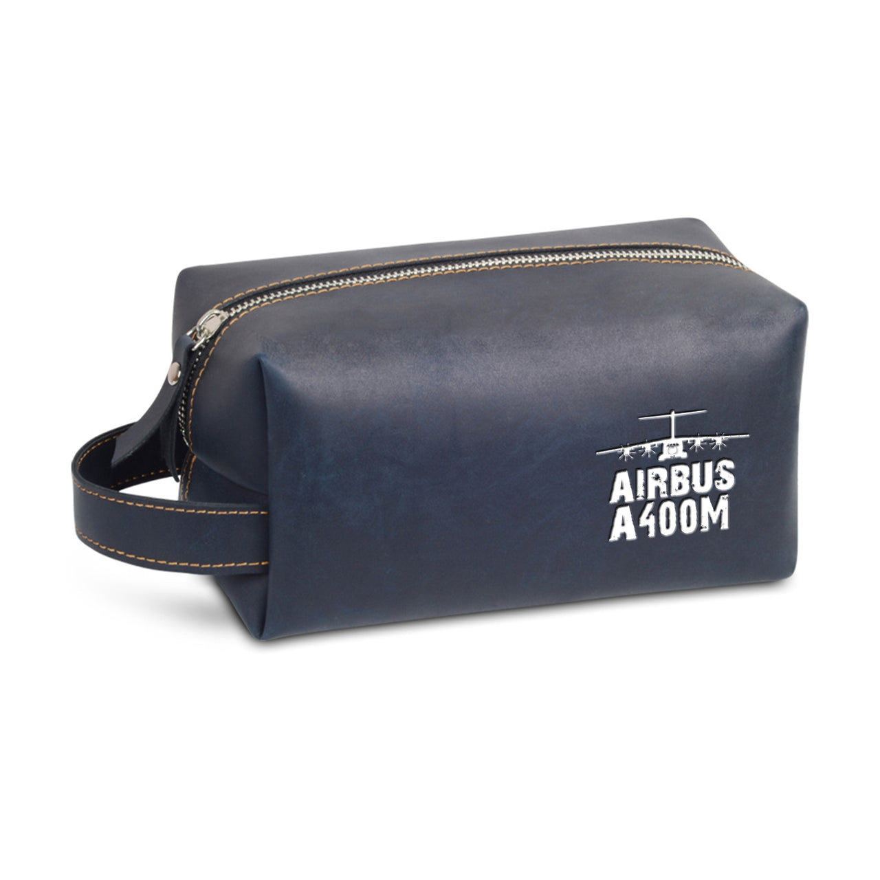 Airbus A400M & Plane Designed Leather Clutch Toiletry Bag