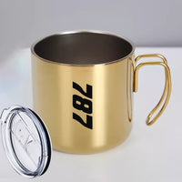 Thumbnail for Boeing 787 Text Designed Stainless Steel Portable Mugs