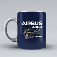 Thumbnail for Airbus A380 & Trent 900 Engine Designed Ceramic White Mugs