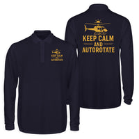 Thumbnail for Keep Calm and Autorotate Designed Long Sleeve Polo T-Shirts (Double-Side)