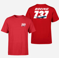 Thumbnail for Super Boeing 737+Text Designed Double-Side T-Shirts
