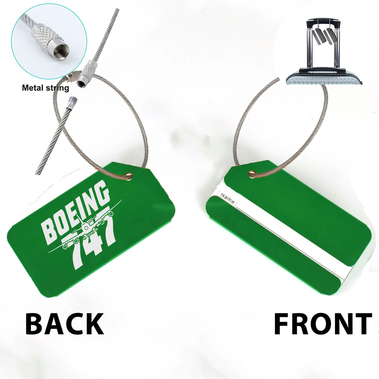 Amazing Boeing 747 Designed Fashion Metal Luggage Tags