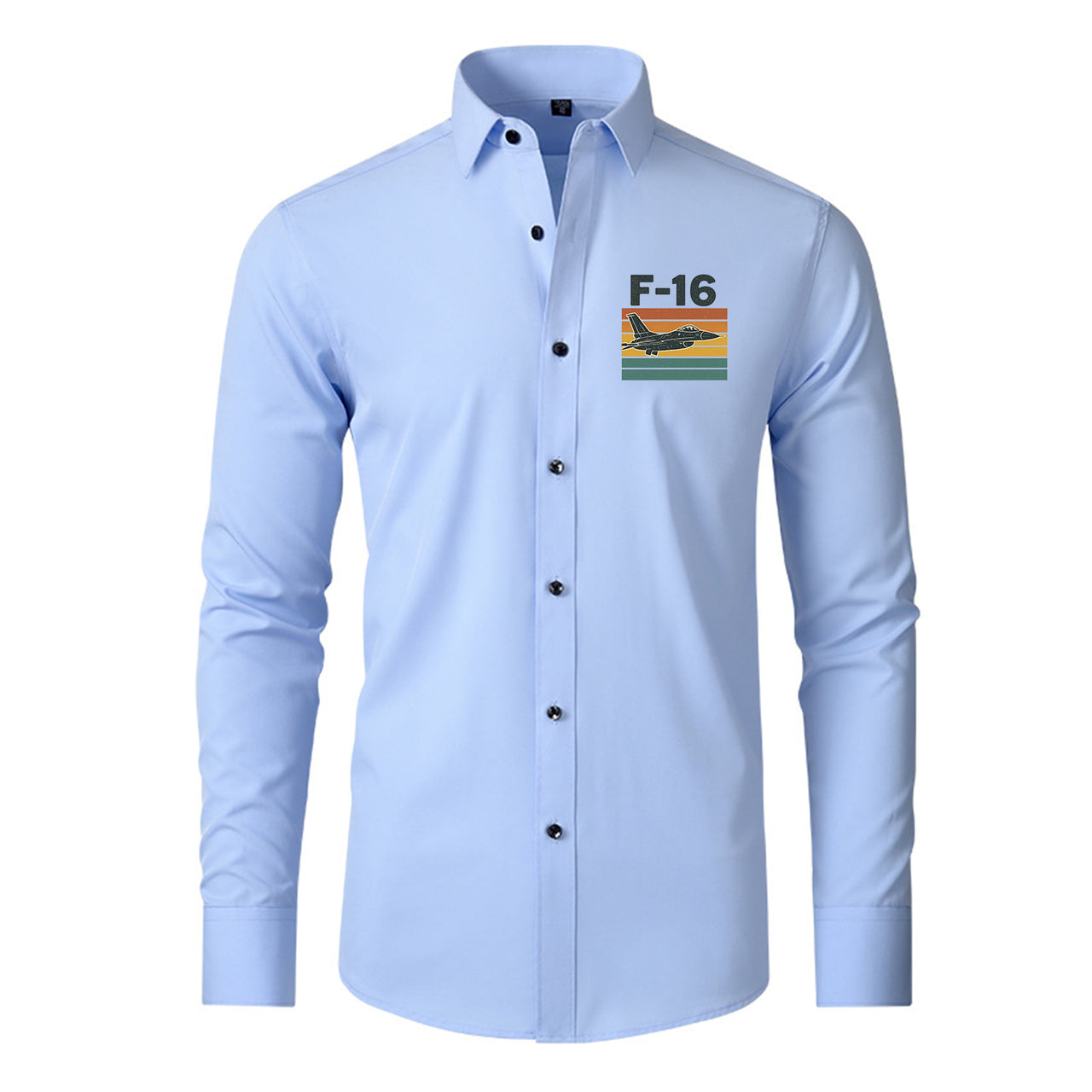 Retro Fighter Jet F16 Designed Long Sleeve Shirts
