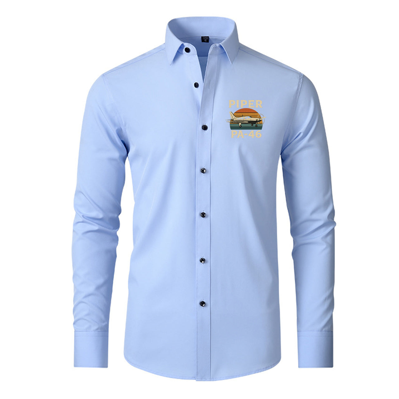 Retro Piper PA-46 Designed Long Sleeve Shirts