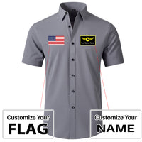 Thumbnail for Custom Flag & Name with Special Badge Design Super Quality Short Sleeve Shirts