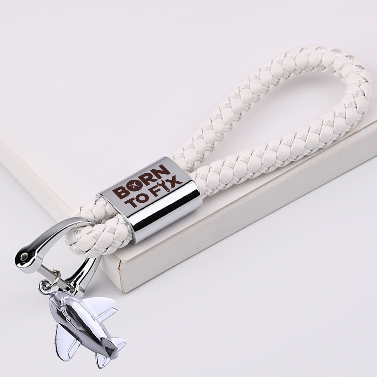 Born To Fix Airplanes Designed Leather Car Key Chains