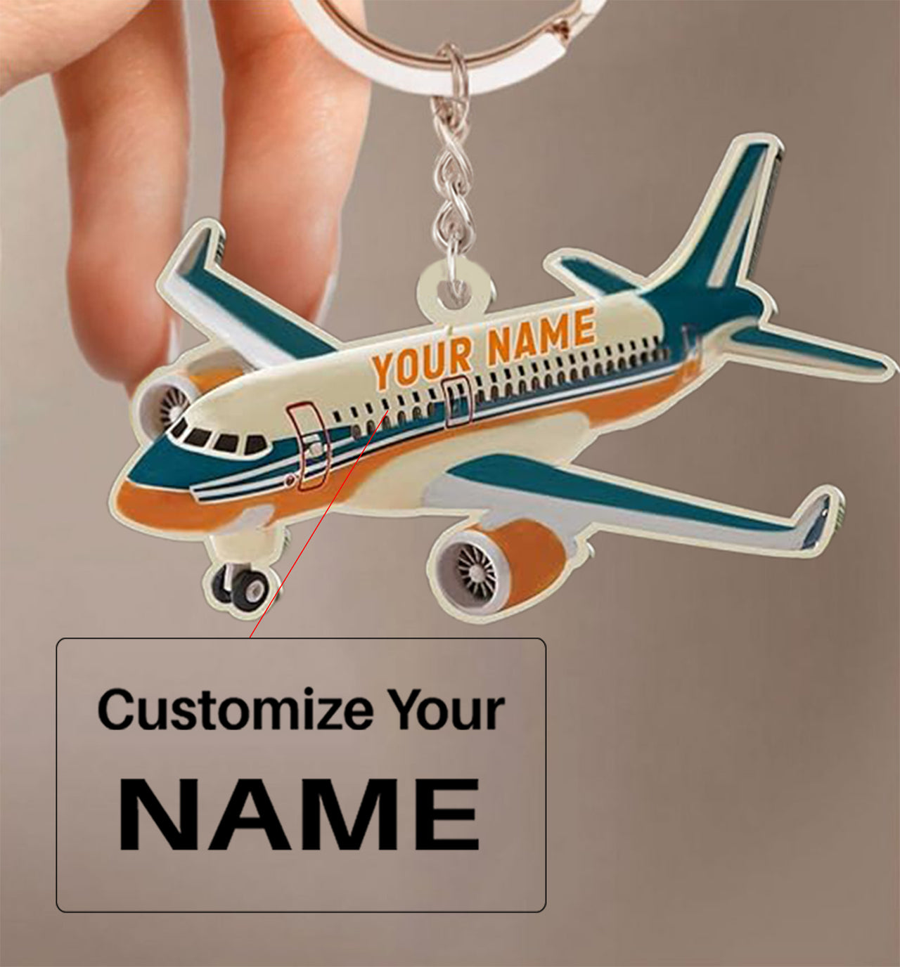 Personalized Airplane (6) Ornaments Acrylic Key Chains
