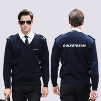 Thumbnail for Gulfstream & Text Designed Wool Pilot Sweaters