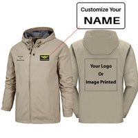 Thumbnail for Copy of Custom Name & 2 LOGOS Rain Jackets & Windbreakers