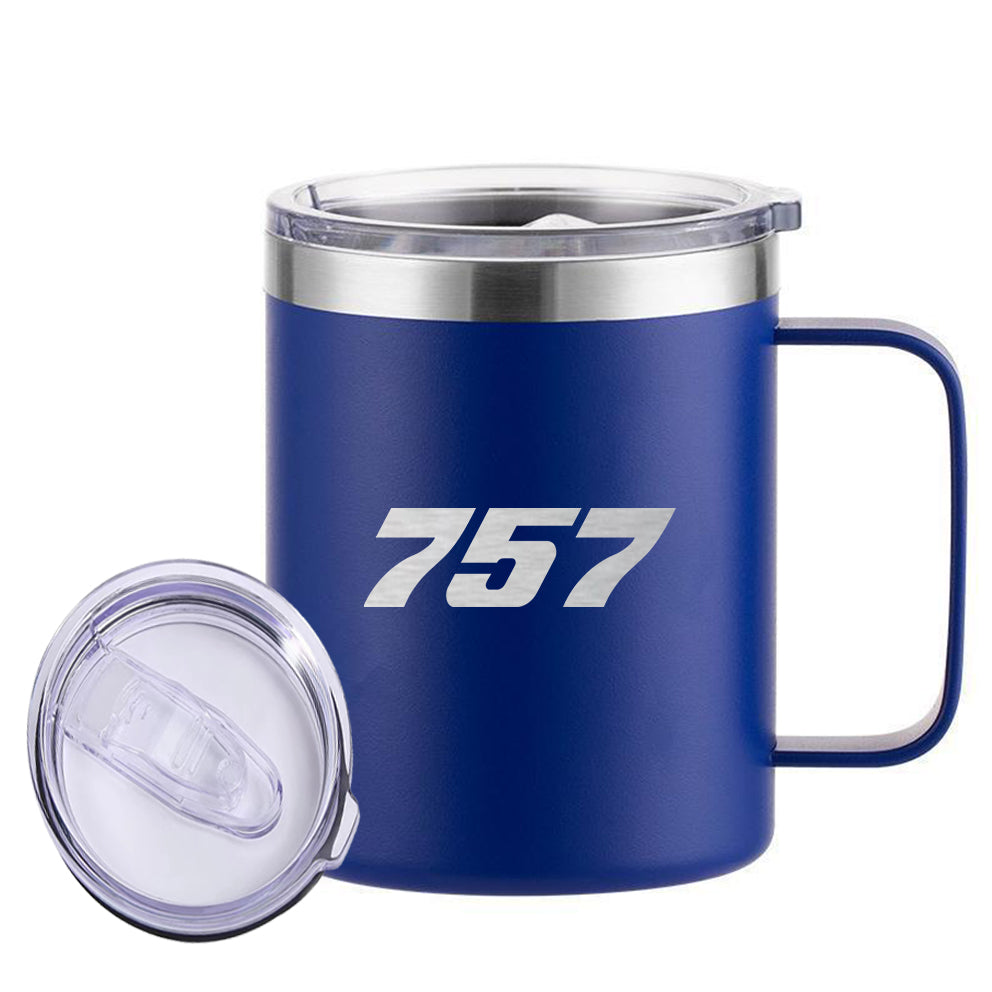 757 Flat Text Designed Stainless Steel Laser Engraved Mugs