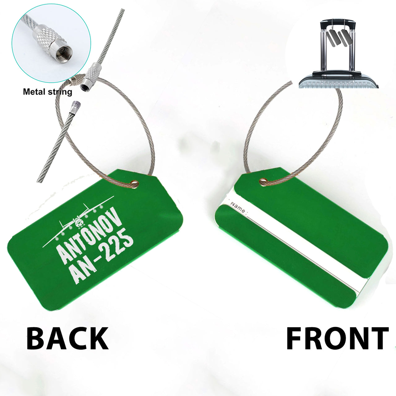 Antonov AN-225 & Plane Designed Fashion Metal Luggage Tags