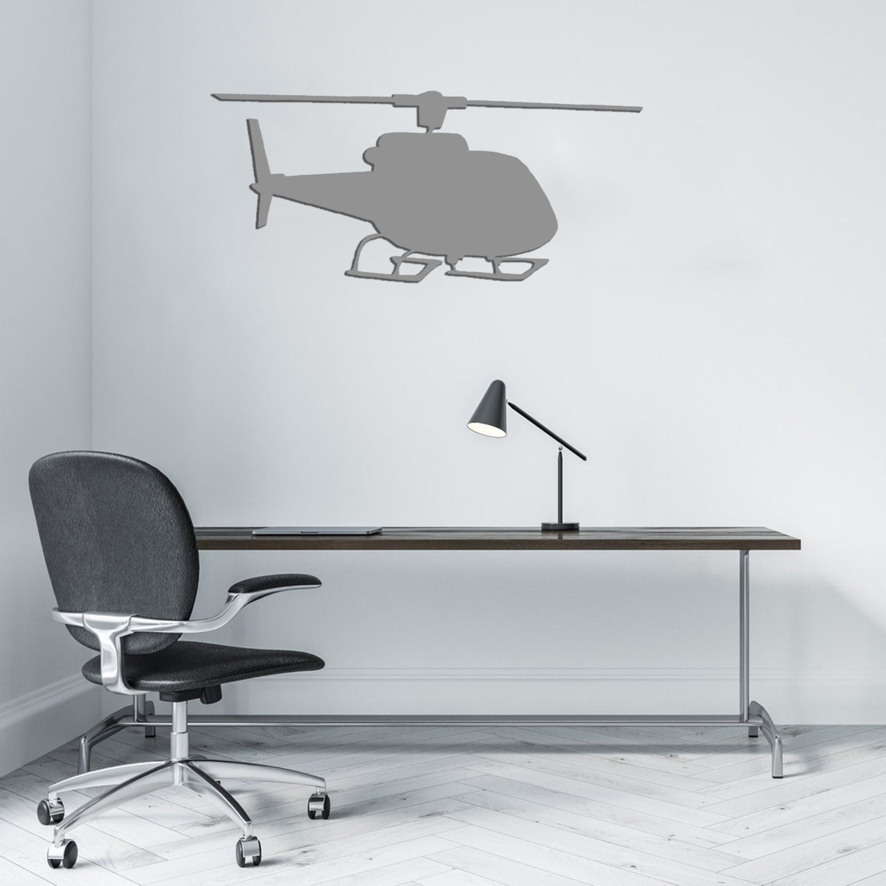 Helicopter Designed Wall Metal Signs