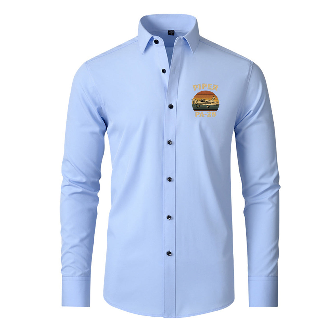 Retro Piper PA-28 Designed Long Sleeve Shirts