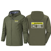 Thumbnail for Warning May Constantly Talk About Aviation Designed Rain Jackets & Windbreakers