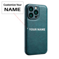 Thumbnail for Custom Name Designed Leather iPhone Cases