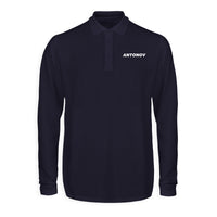 Thumbnail for Antonov & Text Designed Long Sleeve Polo T-Shirts