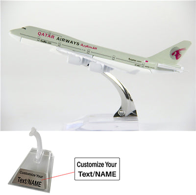 Qatar Airways Boeing 747 (Old Livery) Airplane Model (16CM) aviation themed 16-18cm scale model aircraft, diecast metal.
