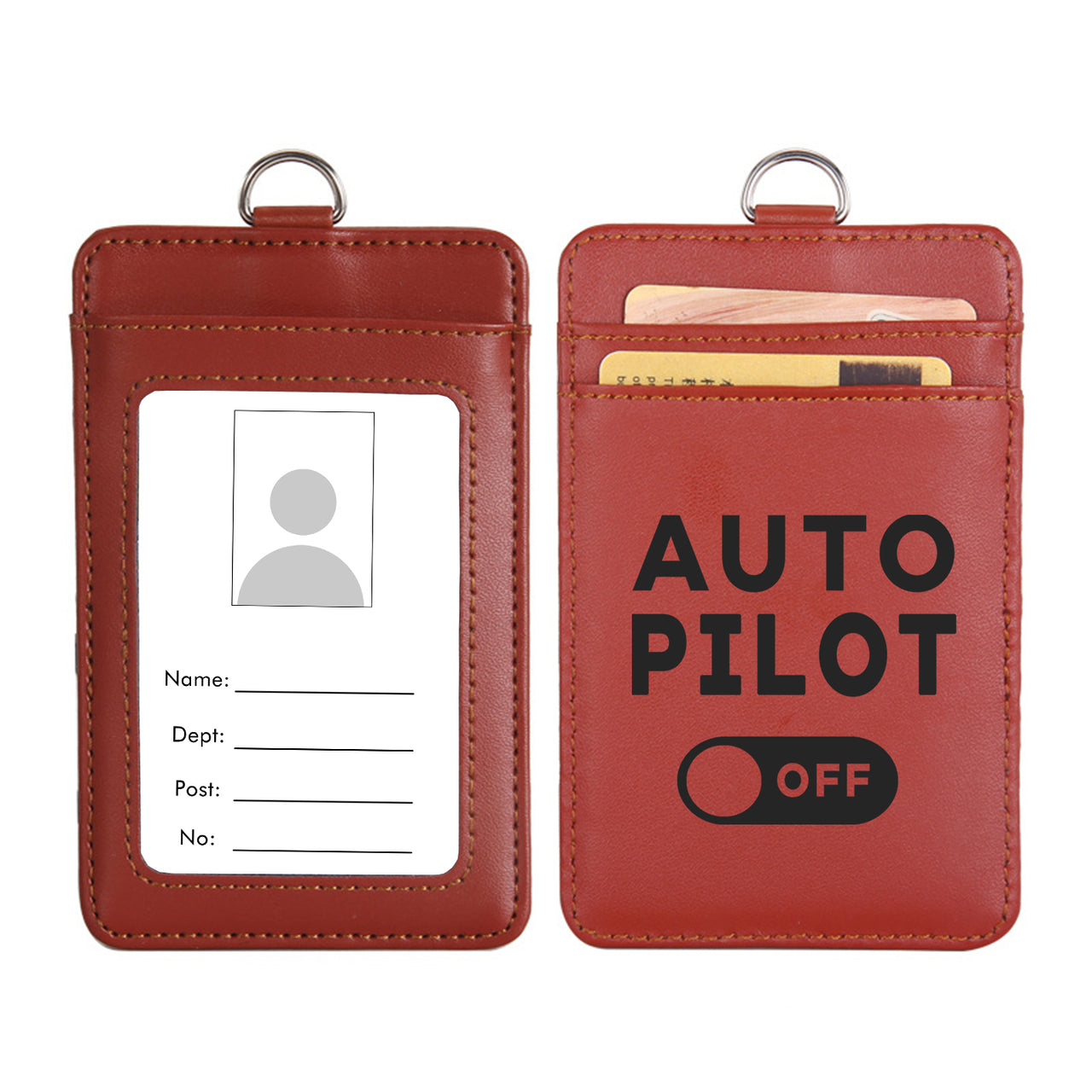 Auto Pilot Off Designed ID Card Holder