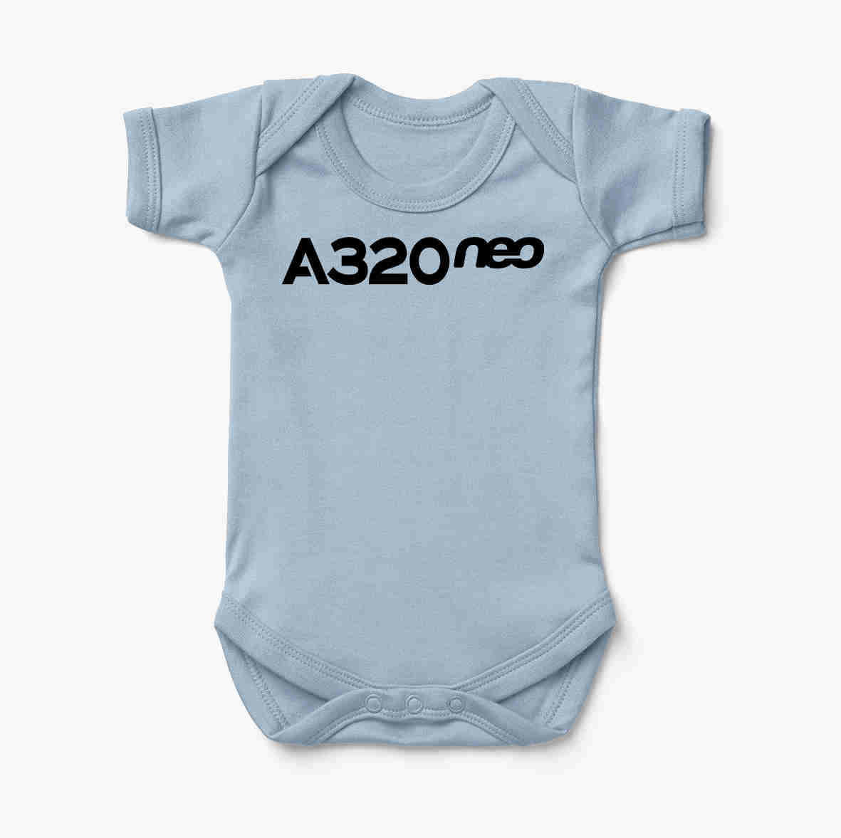 A320neo & Text Designed Baby Bodysuits