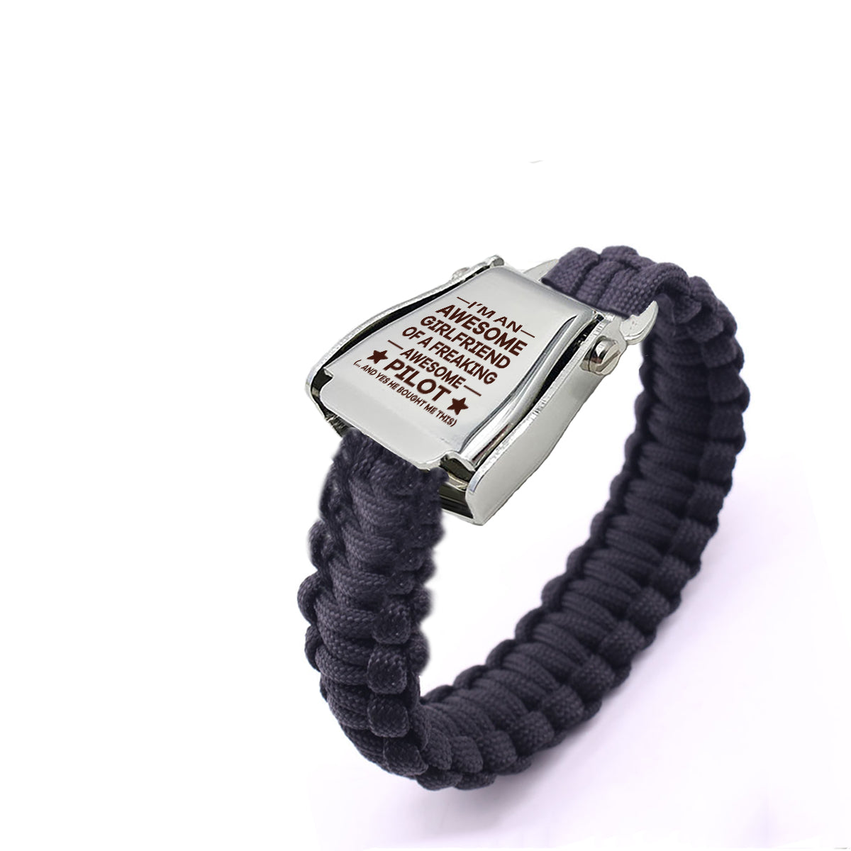 I am an Awesome Girlfriend Design Airplane Seat Belt Bracelet