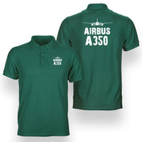 Thumbnail for Airbus A350 & Plane Designed Double Side Polo T-Shirts