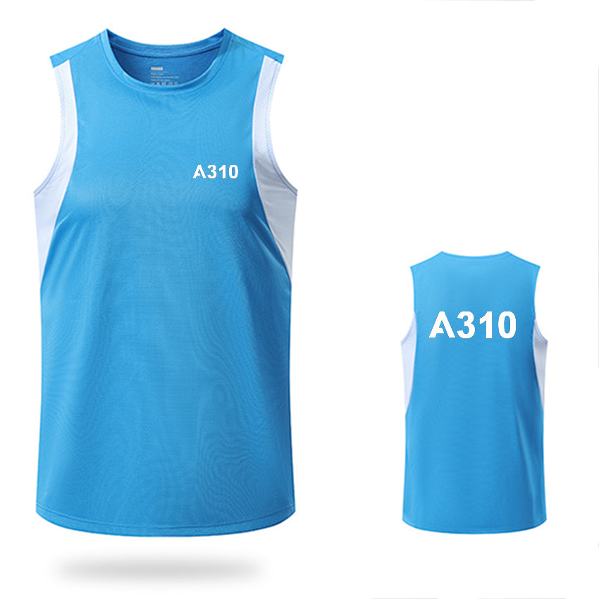 A310 Flat Text Designed Sleveless Quick Dry Sports Tank Tops