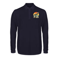 Thumbnail for Retro Fighter Jet F15 Designed Long Sleeve Polo T-Shirts