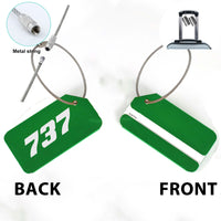 Thumbnail for 737 Flat Text Designed Fashion Metal Luggage Tags