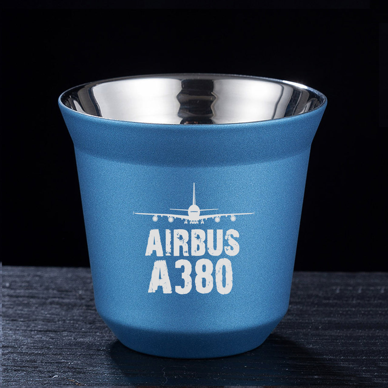 Airbus A380 & Plane Designed Double Wall Stainless Steel Coffee Mugs