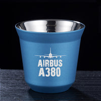 Thumbnail for Airbus A380 & Plane Designed Double Wall Stainless Steel Coffee Mugs