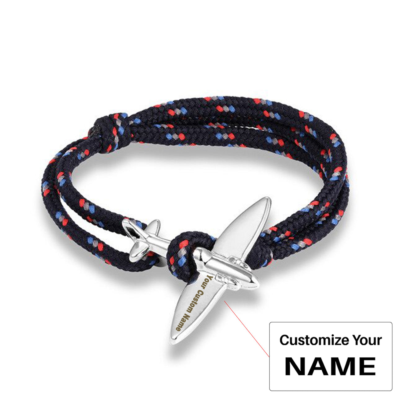 (Edition 4) - Thinner & Small Airplane Designed Bracelets Silver (Adjustable)