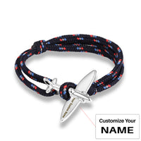 Thumbnail for (Edition 4) - Thinner & Small Airplane Designed Bracelets Silver (Adjustable)