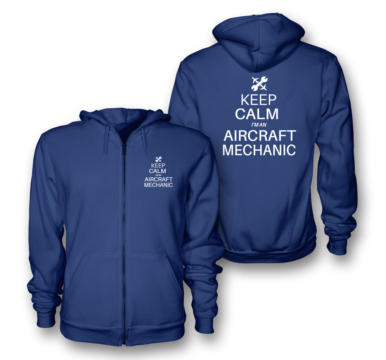 Aircraft Mechanic Designed Zipped Hoodies