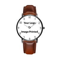 Thumbnail for Custom Design Image Logo Leather Strap Watches
