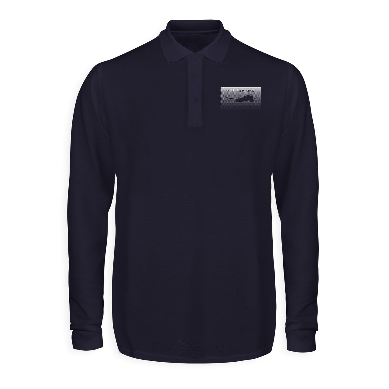 Airbus A350XWB & Dots Designed Long Sleeve Polo T-Shirts