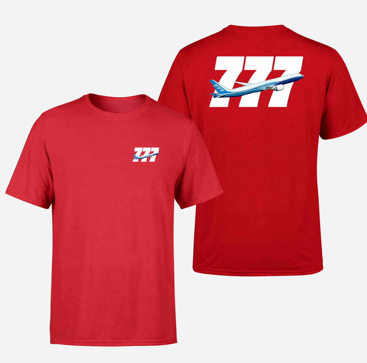 Super Boeing 777 Designed Double-Side T-Shirts