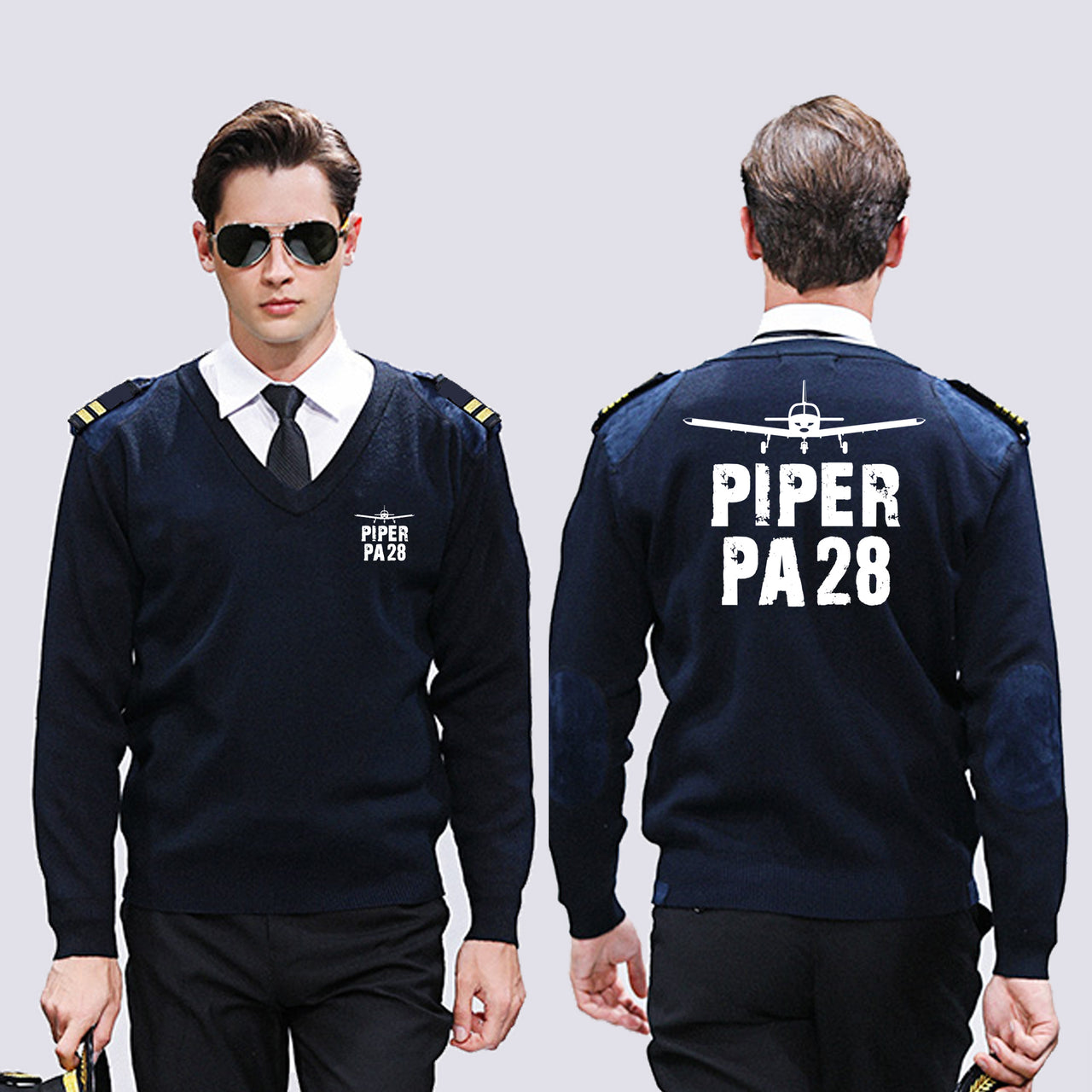 Piper PA28 & Plane Designed Wool Pilot Sweaters
