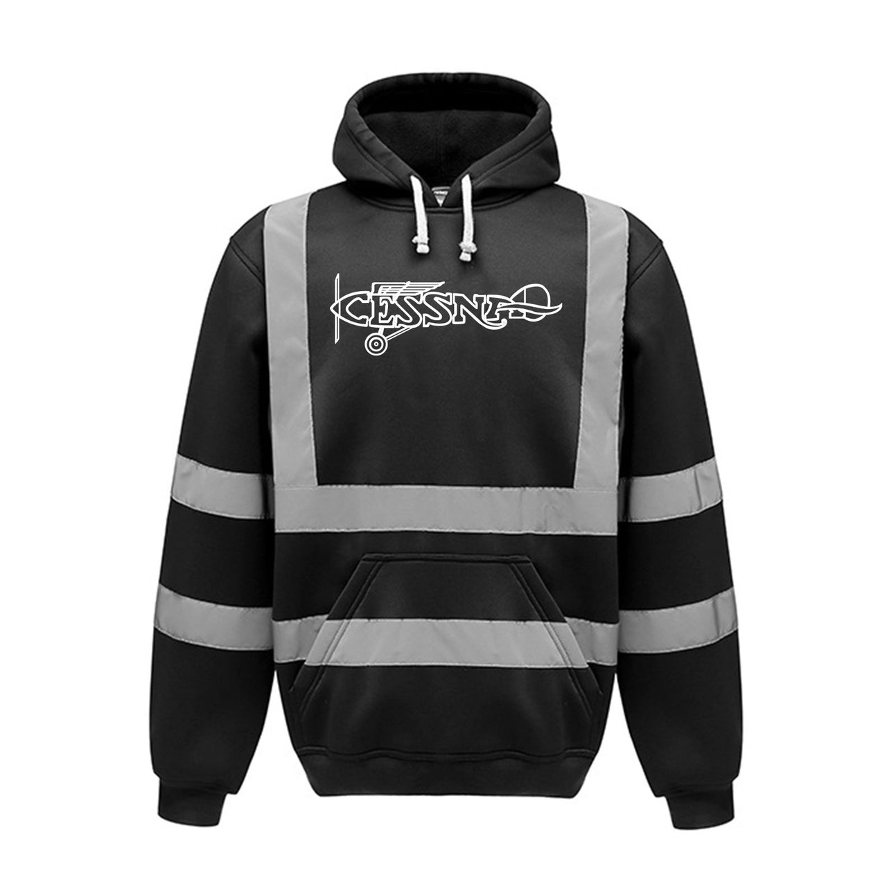 Special Cessna Text Designed Reflective Hoodies