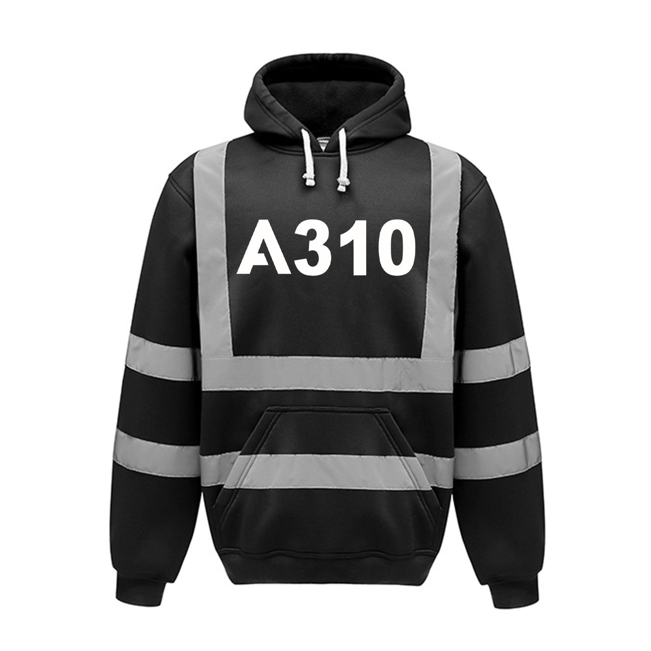 A310 Flat Text Designed Reflective Hoodies