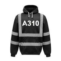 Thumbnail for A310 Flat Text Designed Reflective Hoodies