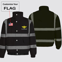 Thumbnail for Custom Flag & Name with (Badge 5) Designed Reflective Winter Jackets